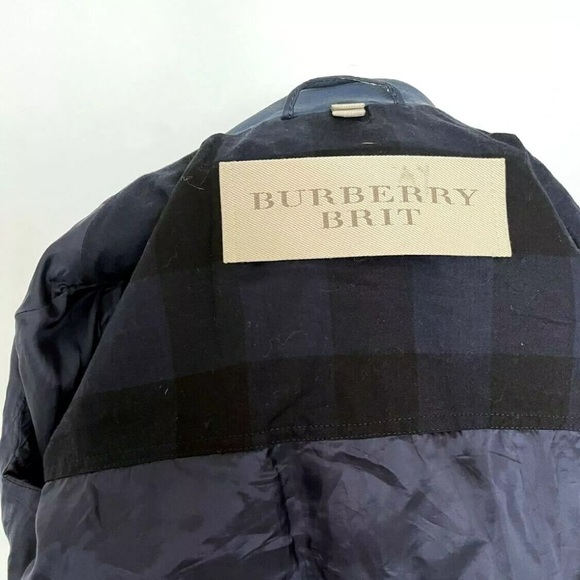 Burberry blue leather biker jacket - Picture 10 of 12